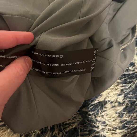 Keepsake jumpsuit with flutter sleeves in a textured gray fabric, size Small - Picture 13 of 14